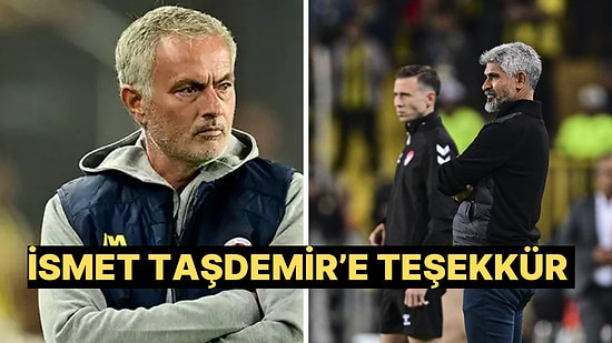 Fenerbahçe Teknik Direktörü Jose Mourinho'dan İsmet Taşdemir'e İmalı Teşekkür