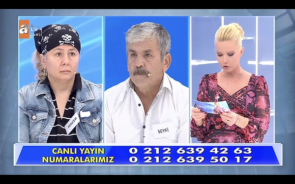 Ayrıca "Bana oğlunu köpekler parçaladı." demişti diyerek ilk kez böyle bir açıklamada bulundu. Müge Anlı, Seyfi için "Ardında büyük bir sır bıraktı. Keşke bir not bıraksaydı, biz de oğlunu bulabilseydik." dedi.