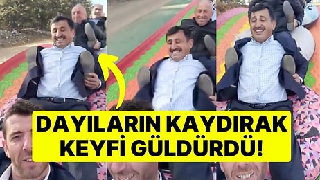 Dayıların Kaydırak Keyfi Güldürdü: Türkiye'nin En Uzun Kaydırağından 5 Kişi Kaydılar