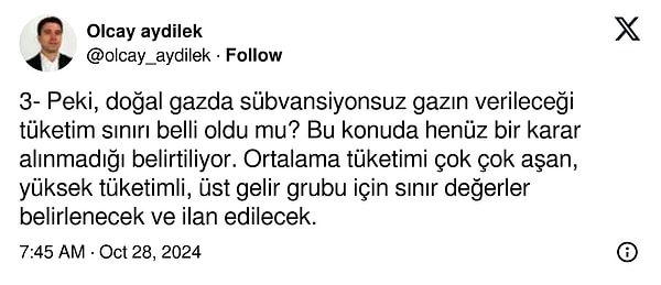 "Tüketim sınırı belli oldu mu?"👇🏻