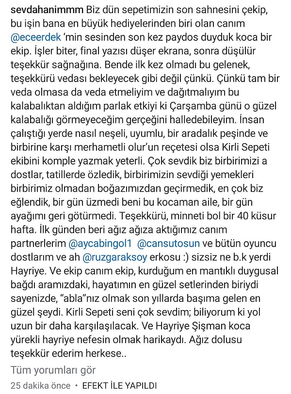 "Çok sevdik biz birbirimizi" diyen Moray, "Ablanız olmak son yollarda başıma gelen en güzel şeydi" diyerek duygusal anlar yaşattı.