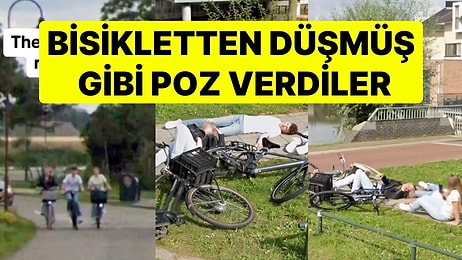 Google Maps Aracını Trolleyen Gençler Gündem Oldu: Bisikletten Düşmüş Gibi Poz Verdiler