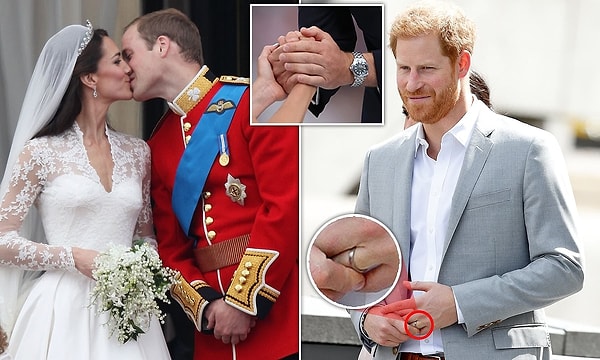 Unlike Prince William, Prince Harry does wear his wedding ring.