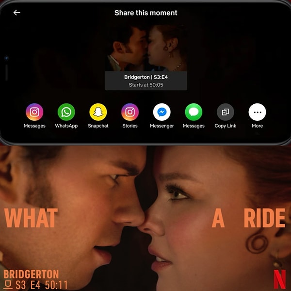 Netflix'in "Moments" adını verdiği yeni özellik kullanıcıların herhangi bir Netflix filmi/dizisinden sahneleri kaydetmelerine, yeniden izlemelerine ve paylaşmalarına olanak tanıyan yeni bir mobil özellik olarak nitelendirildi.