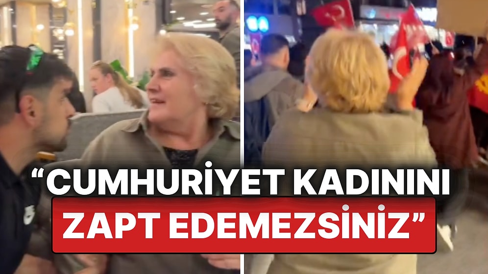 Kafede Oturan Kadın, 29 Ekim Kutlamalarını Görünce Yerinde Duramadı: "Cumhuriyet Kadınını Zapt Edemezsiniz"