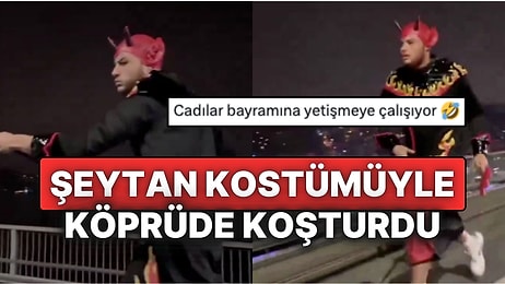 15 Temmuz Şehitler Köprüsü’nde Şeytan Kostümüyle Koştu! Halloween'e Yetişiyor Olabilir Diye Yorumladık...