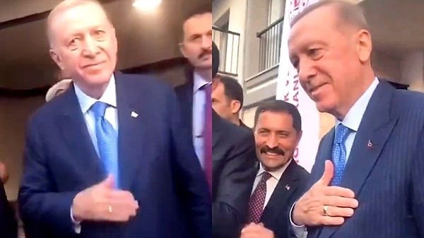 Bir kadın vatandaşın 1.85 boyundaki Erdoğan'ın boyuna yönelik övgüleri sosyal medyada gündem oldu. Erdoğan'ı gören kadın, "Boyuna bak boyuna. Türkiye kurban boyuna" şeklinde iltifat etti.