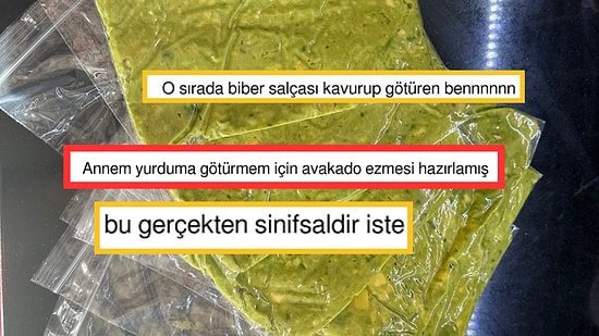 Sınıfsal mıdır? Annesinin Yurda Götürmesi İçin Hazırladığı Avokado Ezmesini Paylaşan Genç Tartışma Başlattı