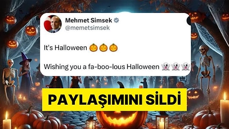 Mehmet Şimşek Cadılar Bayramı Temalı Paylaşımını Sildi