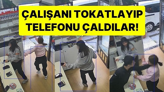 18 Yaşından Küçük İki Hırsızın Soygun Anı Kamerada: Dükkan Sahibini Tokatlayıp Cep Telefonu Çaldılar