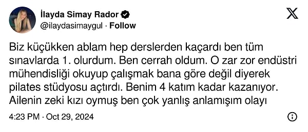 İşte o tweet: