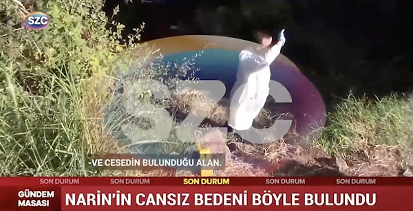 "...Derenin hemen kenarındaki otluk boş bir alanda çuvala sarılı vaziyette; çuvalın bir kısmı yırtılmış görünüş itibariyle uzun saçlı, kırmızı terlikli görülen bir ceset..."