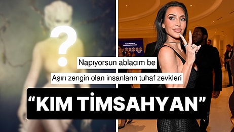 Çok mu Aradın? Cadılar Bayramı'nda Albino Timsah Olmak İçin Ekstra Efor Sarf Eden Kim Kardashian Dillere Düştü