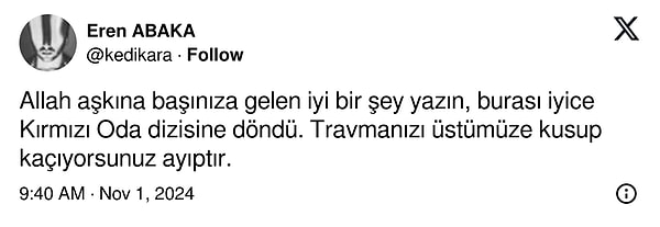 "Allah aşkına başınıza gelen iyi bir şey yazın" diyen sosyal medya kullanıcısı, son derece haklıydı.