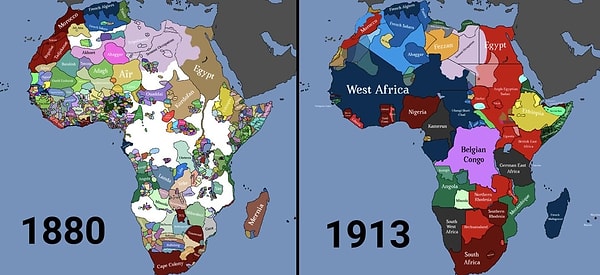 7. Afrika'nın yıllar içinde değişimi.