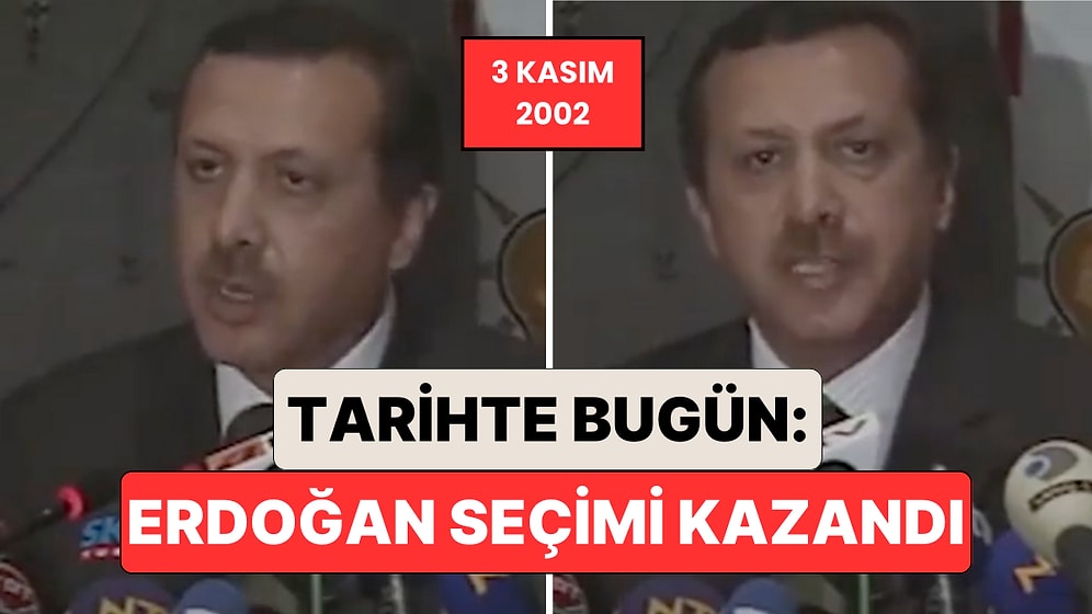 Tarihte Bugün: 3 Kasım 2002'de Seçimi Kazanan Erdoğan'ın Yaptığı Zafer Konuşması Yeniden Hatırlandı