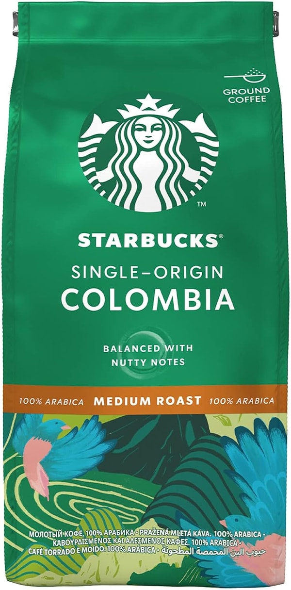 3. Starbucks Single-Origin Colombia Öğütülmüş Kahve 200 g