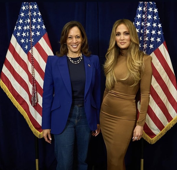 Jennifer Lopez de Kamala Harris'in mitingine katılarak Latinlere oy kullanma çağrısında bulundu.