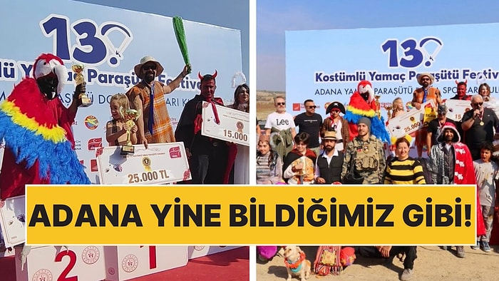 Türkiye’nin Neşesi Adana: 13. Kostümlü Yamaç Paraşütü Festivalinden Görüntülere Bayılacaksınız