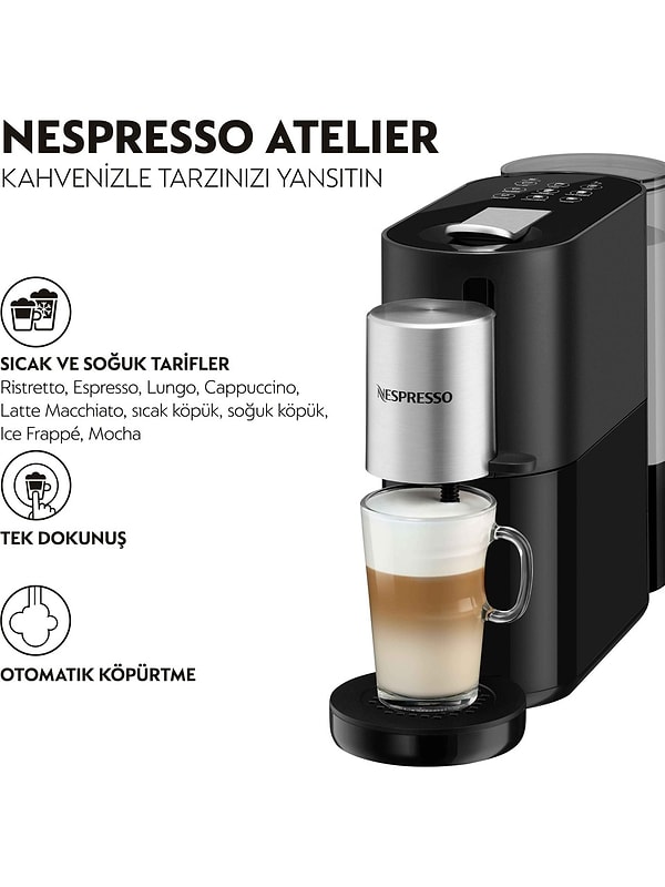 Nespresso S85 Atelier Süt Çözümlü Kahve Makinesi