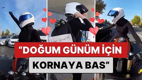 Doğum Gününü İstanbul ile Kutlayan Motorcu Kadın Samimi Anlarıyla Kalpleri Isıttı