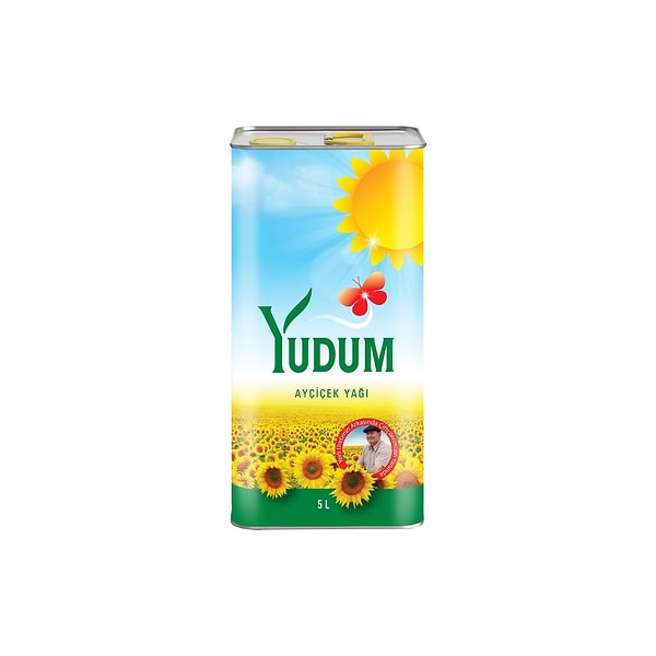 Yudum Ayçiçek Yağı, 5 Litre, Teneke