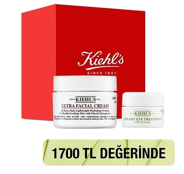 13. Kiehl's Ultra Facial Cream & Avokadolu Göz Kremi Favori Nem İkilisi Seti