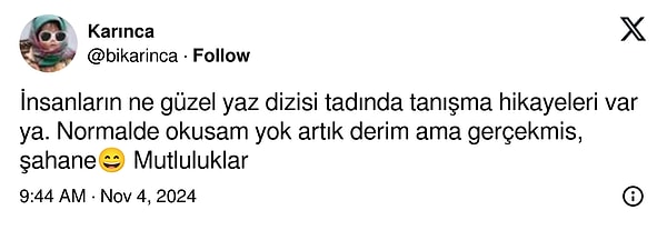 Yaz dizisi gibi!