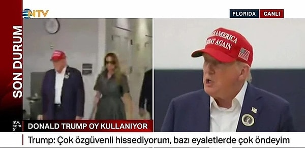 ABD’de başkanlık seçimi için oy verme işlemi devam ederken, Cumhuriyetçi Parti’nin adayı Donald Trump oyunu Florida’da kullandı. Trump, seçim sonuçlarının bu akşam açıklanmasını beklediğini söyledi ve “Çok iyi gidiyoruz” ifadelerini kullandı.