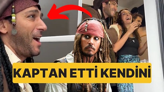 Murat Yıldırım Gizli Bahçe Dizisinin Setinde Kaptan Jack Sparrow Kostümü Giyince Olanlar Oldu