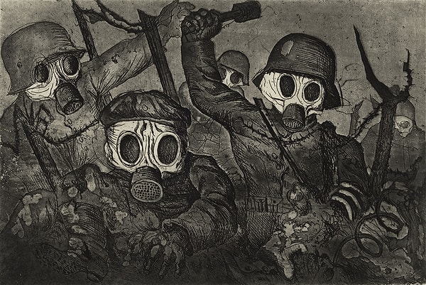 German Soldiers Fighting During World War I - Otto Dix