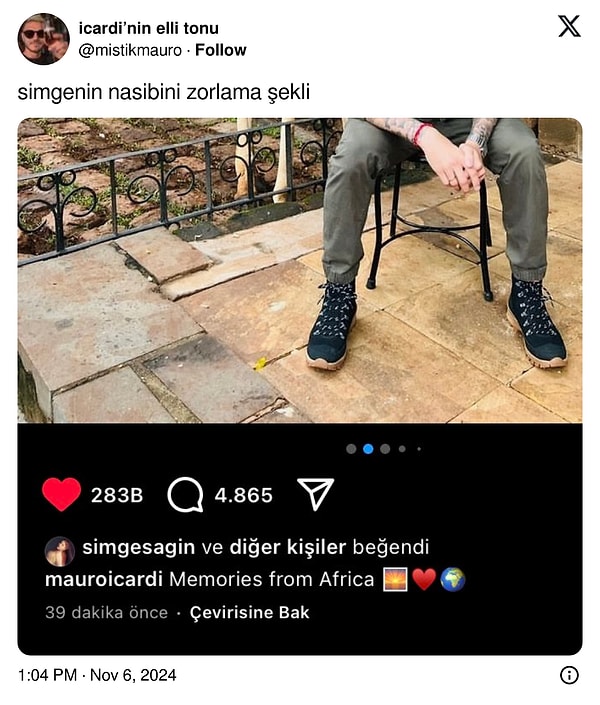 Haliyle Simge'nin bu beğenisine "Simge'nin nasibini zorlama şekli" gibi yorumlar gecikmedi!