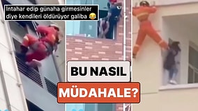 İtfaiye Erlerinin İntihar Etmek İsteyen İnsanlara Yaptığı İlginç Müdahaleler İzleyenleri Dehşete Düşürdü