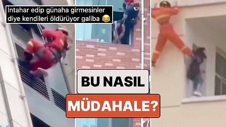 İtfaiye Erlerinin İntihar Etmek İsteyen İnsanlara Yaptığı İlginç Müdahaleler İzleyenleri Dehşete Düşürdü