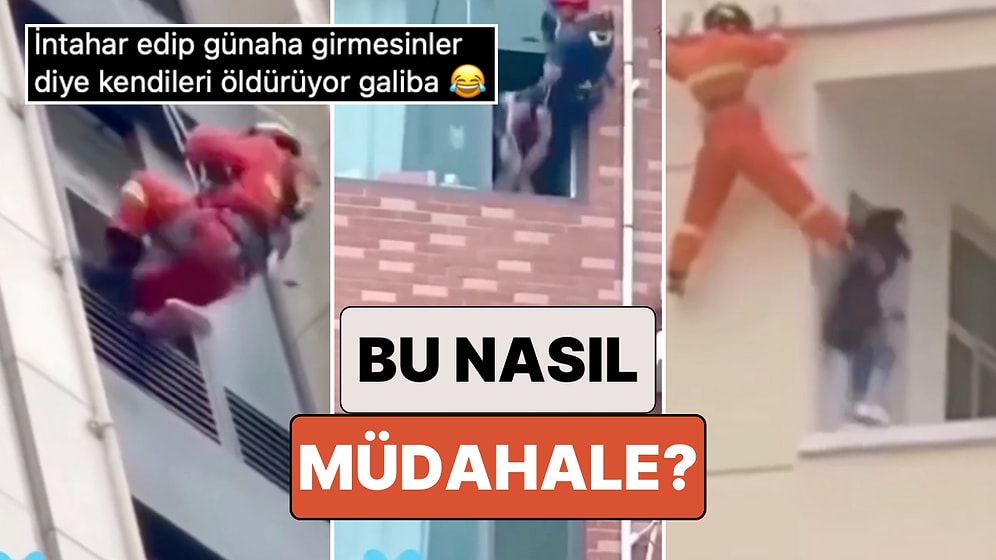 İtfaiye Erlerinin İntihar Etmek İsteyen İnsanlara Yaptığı İlginç Müdahaleler İzleyenleri Dehşete Düşürdü