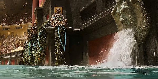 One of the scenes Bartsch criticized is from the trailer, where the Colosseum in Rome is flooded and filled with sharks.