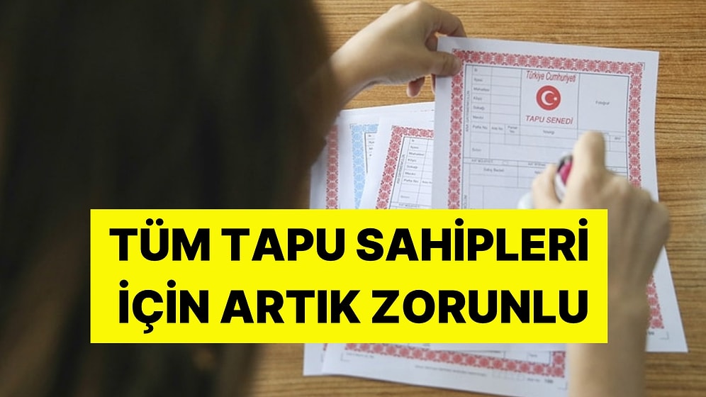 Tapuda Yeni Dönem: 1 Ocak’a Kadar Süre Var