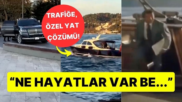 Ömer Koç'un Trafiğe Karşı 'Yat' Çözümü Babasını Hatırlattı: "Ne Hayatlar Var Be..."