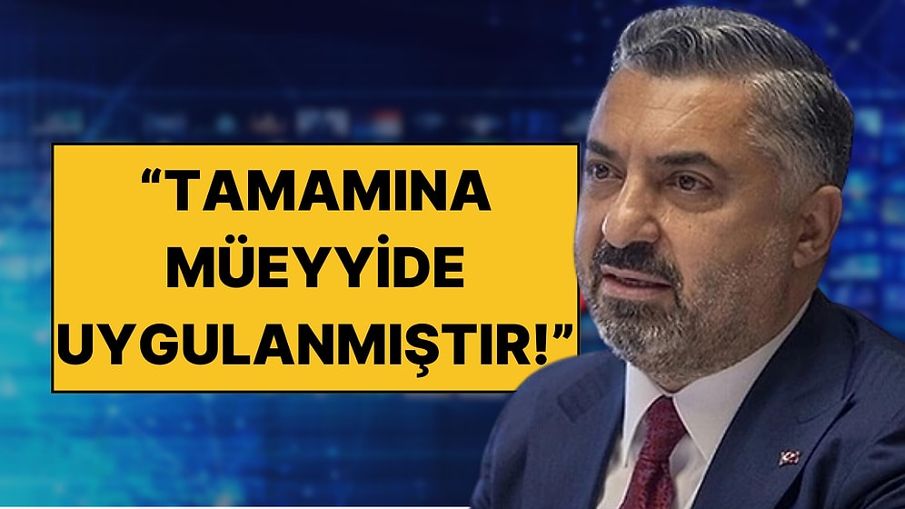 RTÜK Başkanı Ebubekir Şahin'den TUSAŞ Terör Saldırısı Yayın Yasağına Uymayanlarla İlgili Açıklama!