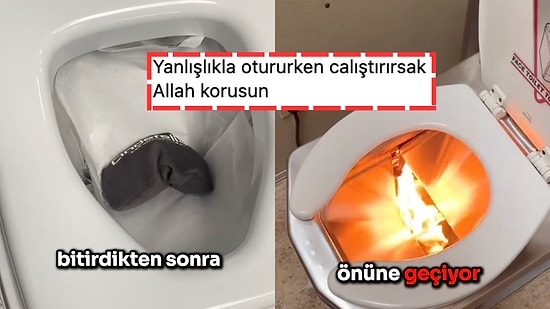 Bu Klozet Suyla Değil Ateşle Çalışıyor! Otururken Yanlışlıkla Çalıştırmaktan Korkanlar da Var