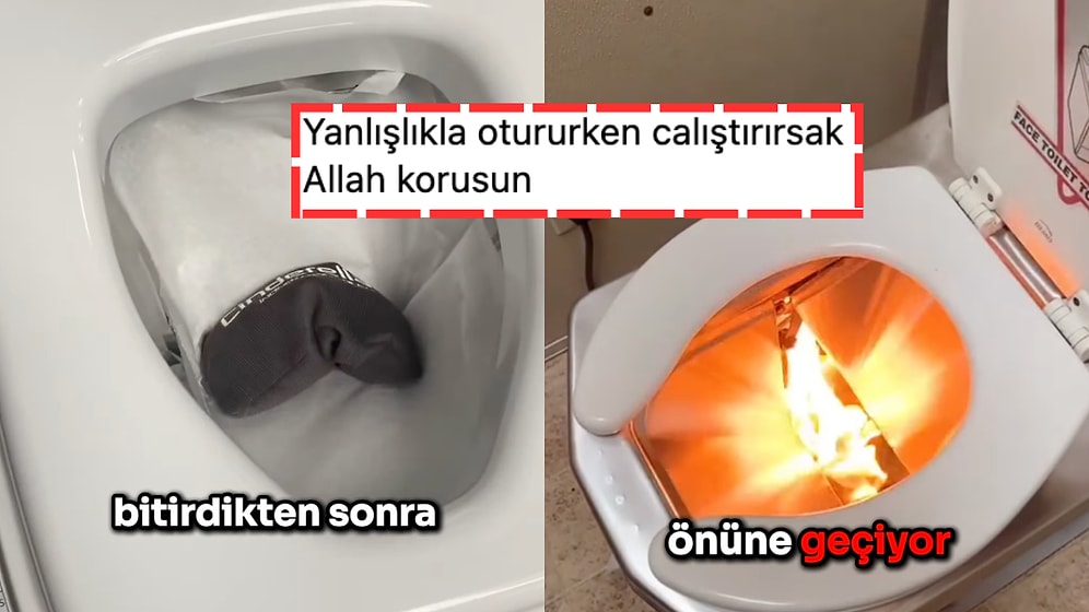 Bu Klozet Suyla Değil Ateşle Çalışıyor! Otururken Yanlışlıkla Çalıştırmaktan Korkanlar da Var