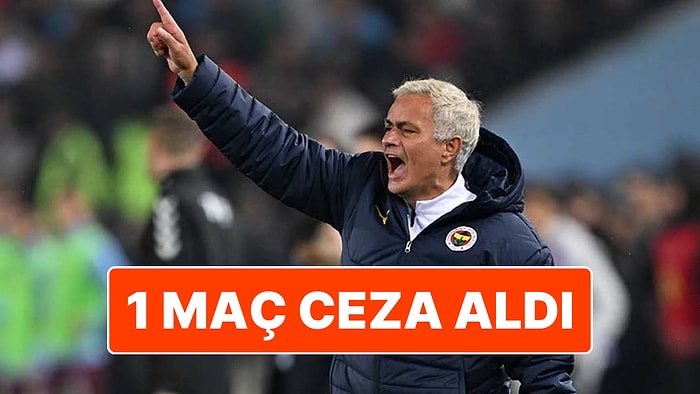 PFDK, Fenerbahçe Teknik Direktörü Jose Mourinho'ya 1 Maç Ceza Verildiğini Açıkladı!