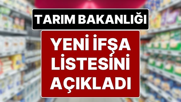 Tarım ve Orman Bakanlığı gıdada sahteciliğin önüne geçmek için numuneler alarak laboratuvar testlerine devam ediyor. Yapılan testler sonrasında yasaklı ürün ve madde kullanan firmalar bakanlık tarafından ifşa ediliyor. Köfteci Yusuf skandalıyla başlayan süreç sonrasında bakanlıktan arka arkaya açıklamalar gelmişti. Tarım ve Orman Bakanlığı yaptığı yeni testler sonrasında bir liste daha yayınladı.   İşte bakanlığın açıkladığı yeni liste: