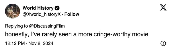 2. "Dürüst olmak gerekirse, bundan daha utanç verici bir film çok az gördüm"