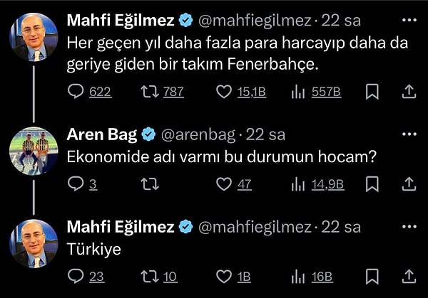 Mahfi Eğilmez'in takipçisiyle yaşadığı ilginç diyalog: