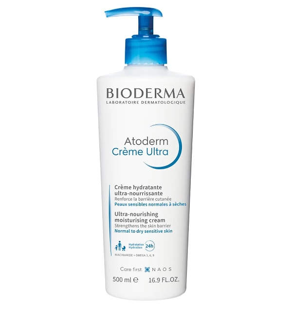 1. Bioderma Atoderm Cream Ultra Normal ve Kuru Ciltler için Nemlendirici Yüz, Vücut Bakım Kremi 500 ml