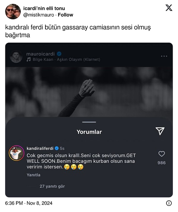 Icardi’ye bacağını vermek isteyenlerden yalnızca biri 👇