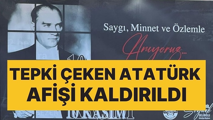 Çanakkale'de AK Partili Belediyenin Tepki Çeken Atatürk Afişi Kaldırıldı!