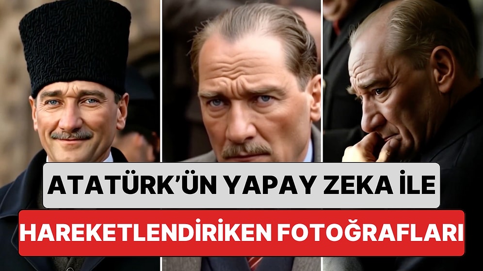 Yine Duygulandırdı: Bornova Belediyesi Atatürk'ün Fotoğraflarını Yapay Zeka ile Hareketlendirdi