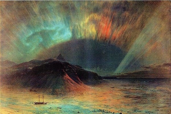 9. Frederic Edwin Church - Buzdağları Arasında Aurora Borealis